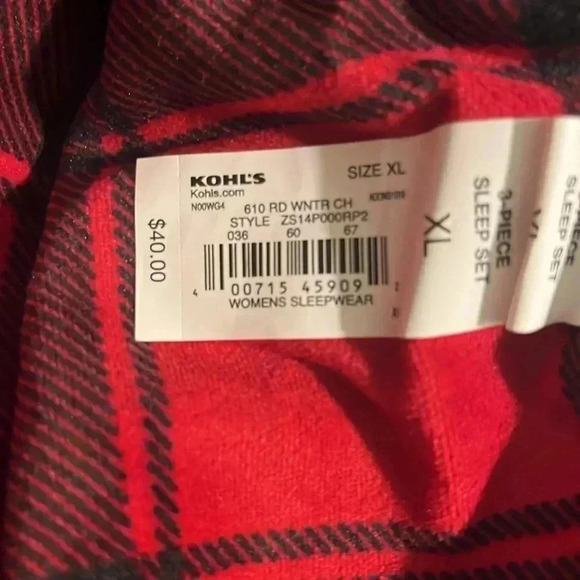 🆕 Sonoma Goods For Life Red Sleep Pants Set Size XL - Picture 8 of 13